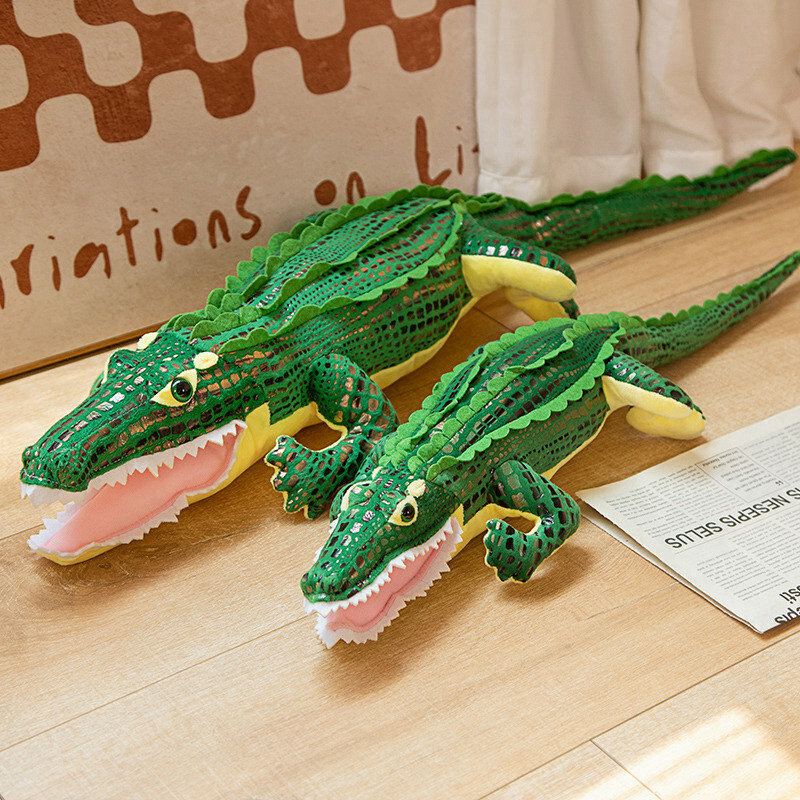 Jouet en peluche crocodile réaliste, poupée en peluche alligator, joli oreiller doux, cadeaux de Noël pour petit ami, 70 cm, 90cm