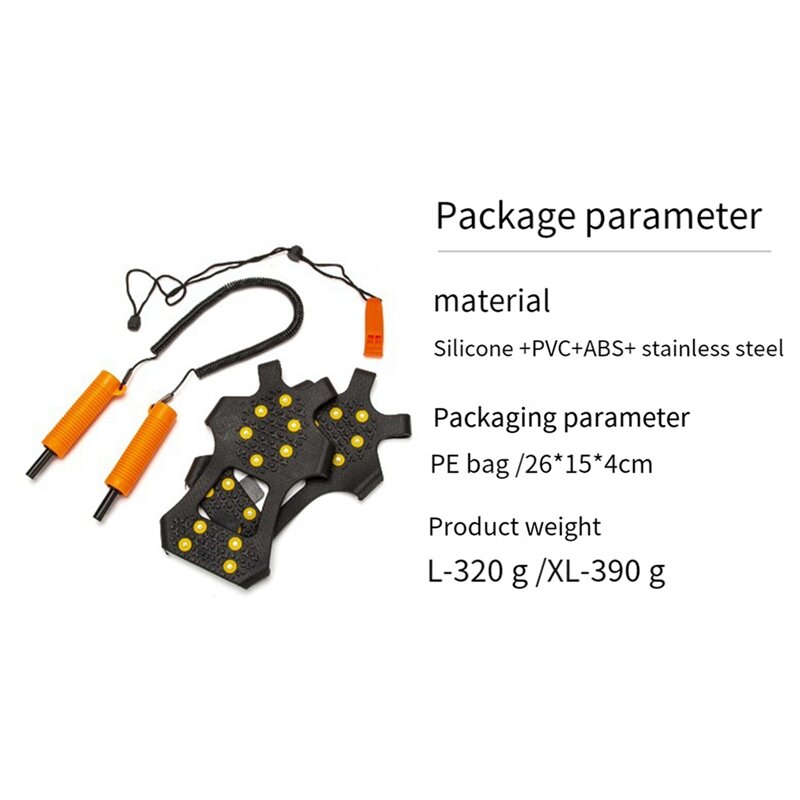 Einziehbare Eispickel-Notfall ausrüstung für das Eisfischen im Freien Winter-Eisfischen Notschutz ausrüstung Eisspike-Kit