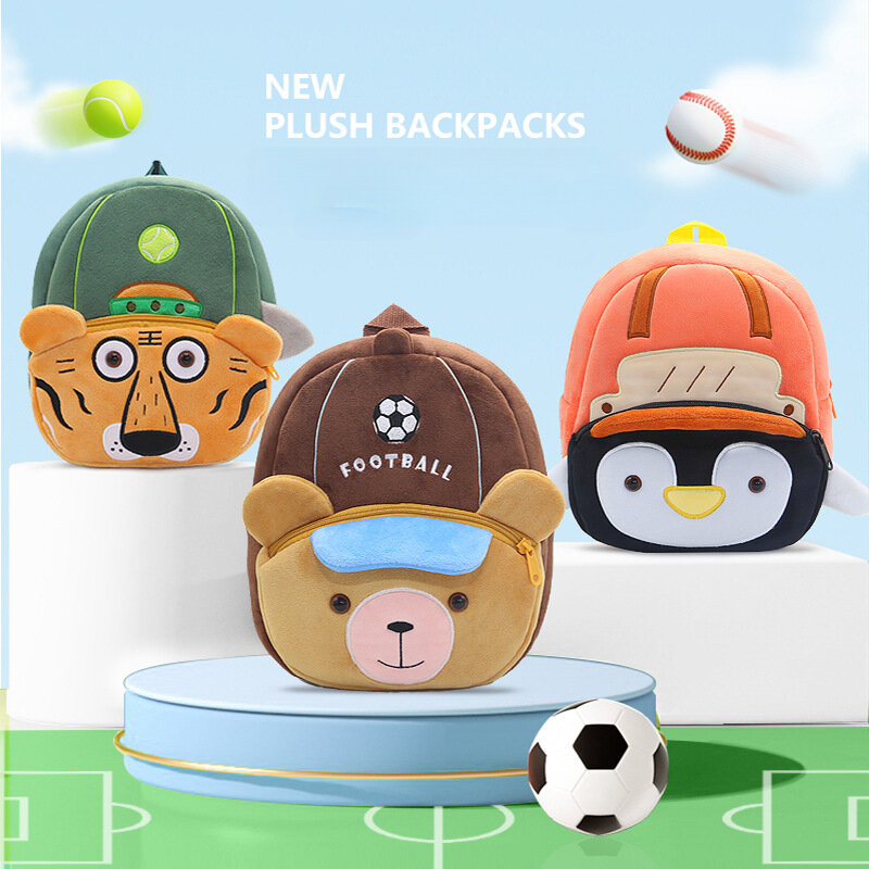 Cute new animal games boys girls plush children backpack kindergarten shoulder bag