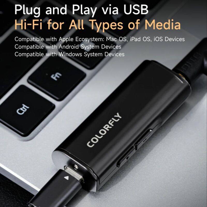 Colorfly CDA-M1P เครื่องขยายเสียงหูฟังแบบพกพา USB, แอมป์ AK4493SEQ ชิป PCM768 DSD512 3.5 + 4.4มม. เอาต์พุต