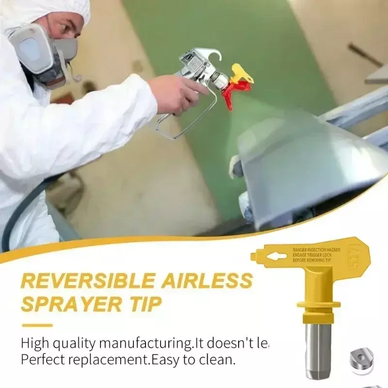 Suntool Yellow Airless Spray Gun Nozzle Tip Multiple Models 3600psi Airless Tips 395 /515/417/211/517/635/109 for Paint Sprayer