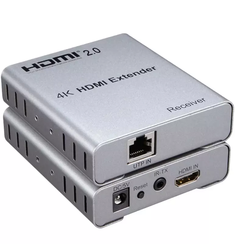 4K 60Hz HDMI 2.0 Ethernet Extender 50M สาย Cat6 Rj45วิดีโอเครื่องส่งและตัวรับสัญญาณสำหรับกล้อง PS4แล็ปท็อปพีซีไปยังหน้าจอทีวี