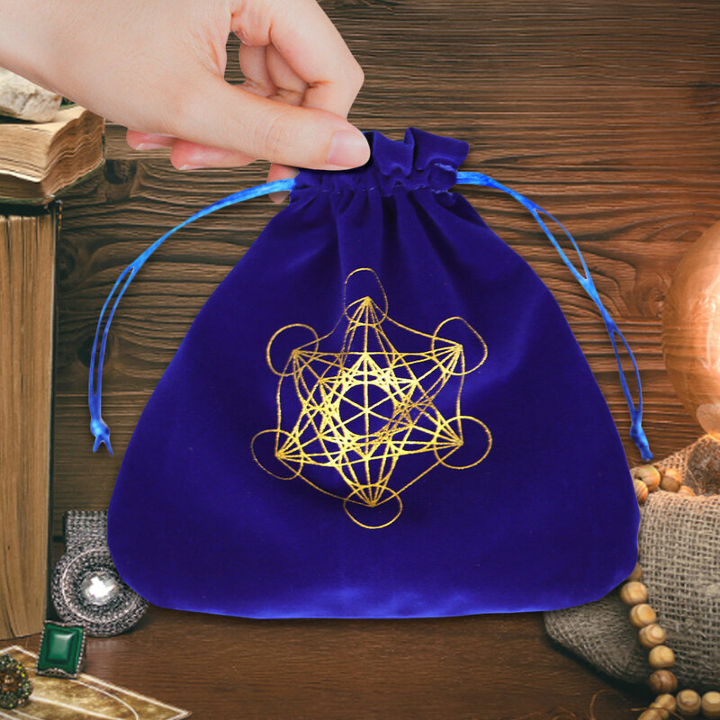 Tarot Cards Storage Pouch Table Cloth Velvet Square Metatron Bags For Tarot Cards Storage Jewelry Bag And Pouch Made Of Velvet 2