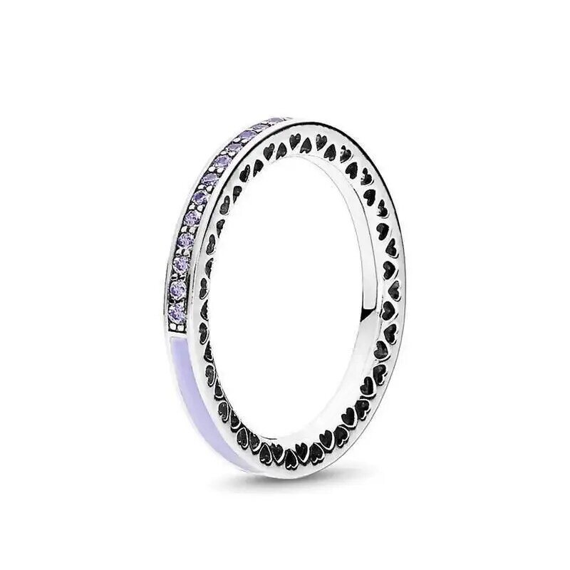Popolare 925 Sterling Silver Logo originale e dettagli d'amore anello Logo originale Peach Heart Ring regalo di alta qualità gioielli fai da te