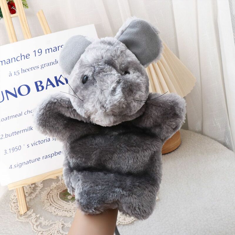 Educational Playhouse Stuffed Toys Sleeping Pillow Mouse Puppet Hand Doll Puppet Plush Toy Mouse Hand Puppet Animal Plush Doll