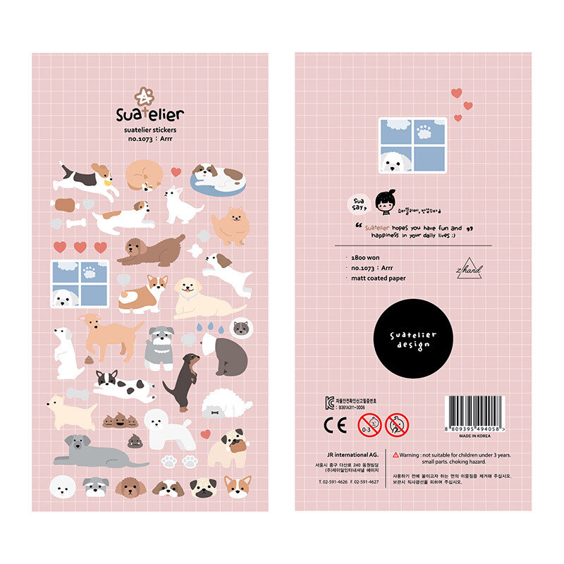 Koreaanse Merk Suatelier Collectie Dagelijkse Voedsel Vlog Stickers Diy Scrapbooking Reisdagboek Briefpapier Stickers Benodigdheden