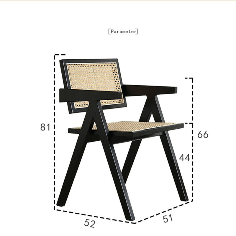 Krzesło rattanowe meble lekkie luksusowe Nordic Home salon drewniane krzesło relaksacyjne Design indywidualny fotel nowoczesny stołek jadalny