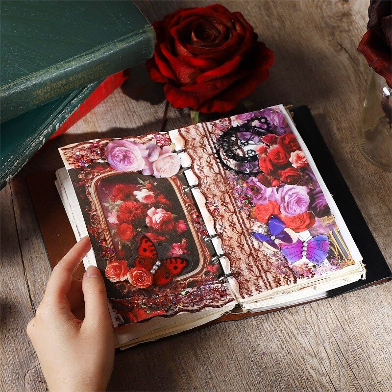 30 arkuszy materiał papierowa róża Covenant seria Retro róża artykuły papiernicze podręcznik materiały księga gości cięte pisanie 172*110mm