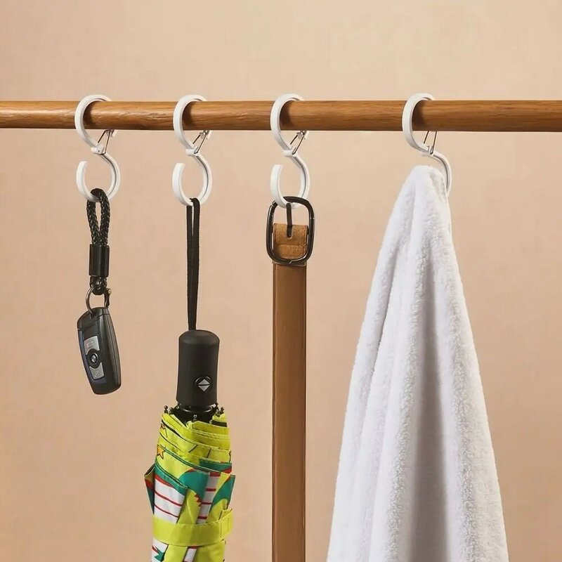 Пластиковый крючок, портативный прозрачный S-образный органайзер для хранения, подвесной крючок для хранения в ванной комнате