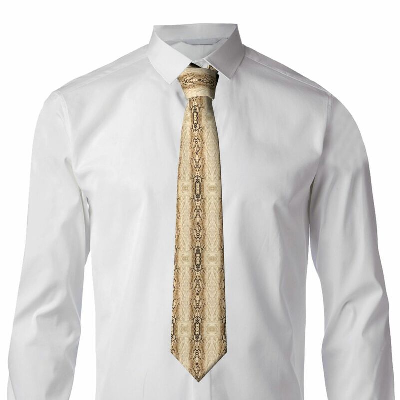 Corbata delgada de piel de serpiente para hombre, corbata de moda, corbata de estilo libre, corbata de fiesta y boda