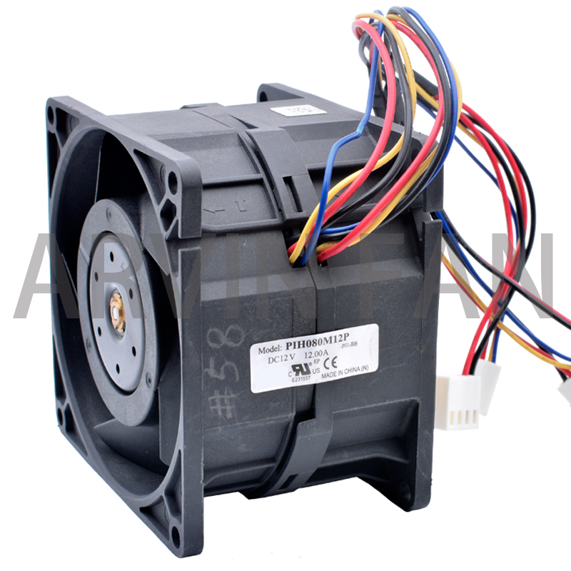 PIH080M12P 80mm Fan 80x80x56mm DC12V 12.00A 4 Wires 4pin Ultra-high-speed And High-pressure Cooling Fan For Server Chassis