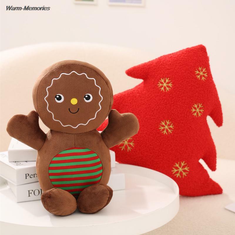 15cm Christmas Cartoon Decoration Toys Cute Gingerbread Man Plushie Toy Doll Soft Anime Toy Pillow Home Decor Kids Gift