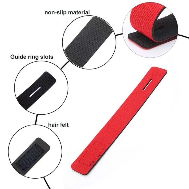 10Pcs Hengel Tie Strap Riem Visgerei Elastische Wrap Band Pole Houder Accessoires Duiken Materialen Non-Slip Firm vissen Tools