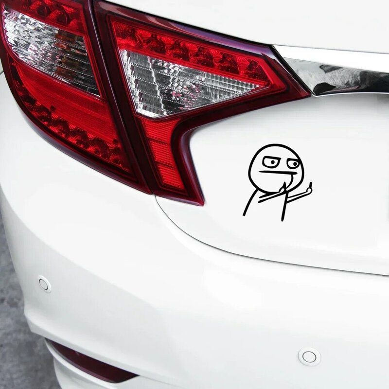 자동차 자동차 스티커 재미있는 만화 가운데 손가락 비닐, 오토바이 창 범퍼 장식 데칼, 15cm