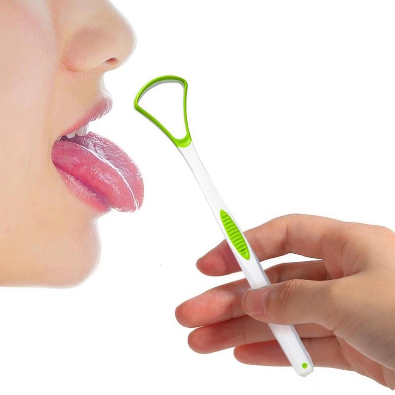 Nettoyeur de langue en plastique, grattoir, soins dentaires, hygiène buccale, 17.5x3.5cm, E2shrimp