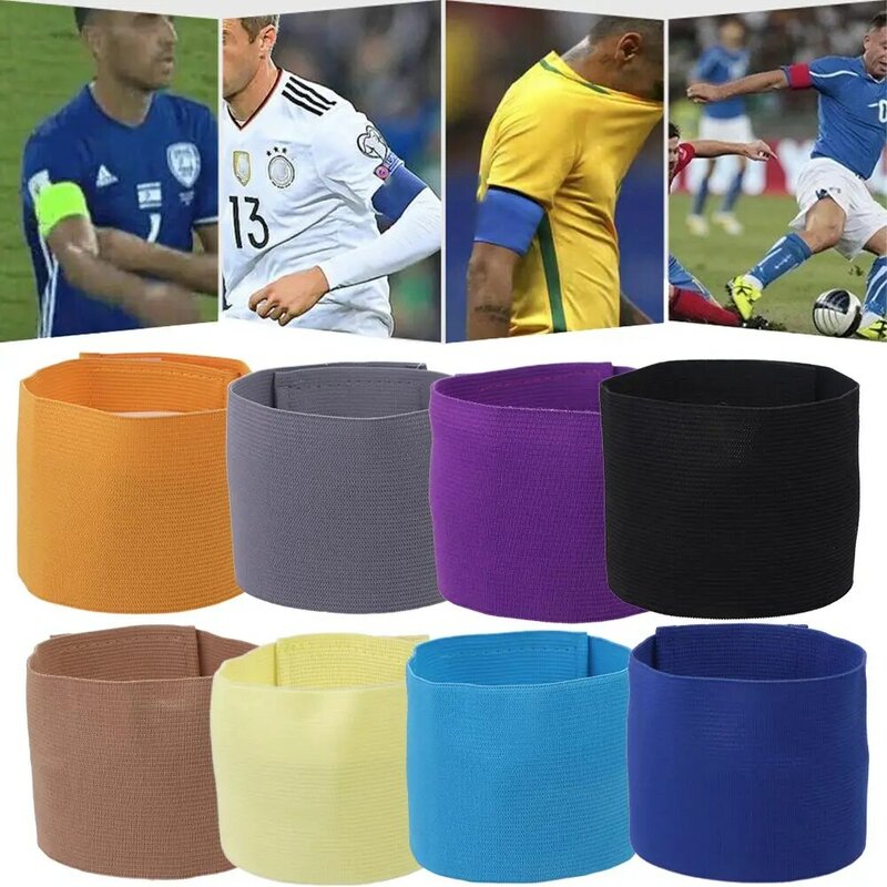 Brazalete de capitán de fútbol antideslizante, banda de brazo deportiva de visibilidad elástica, 15 colores disponibles, brazaletes profesionales de fútbol