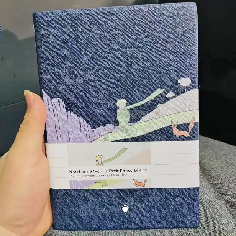TS MB Notebook pangeran kecil dengan Fox biru & hitam warna dengan hati-hati kertas buatan Notebook tulisan Y