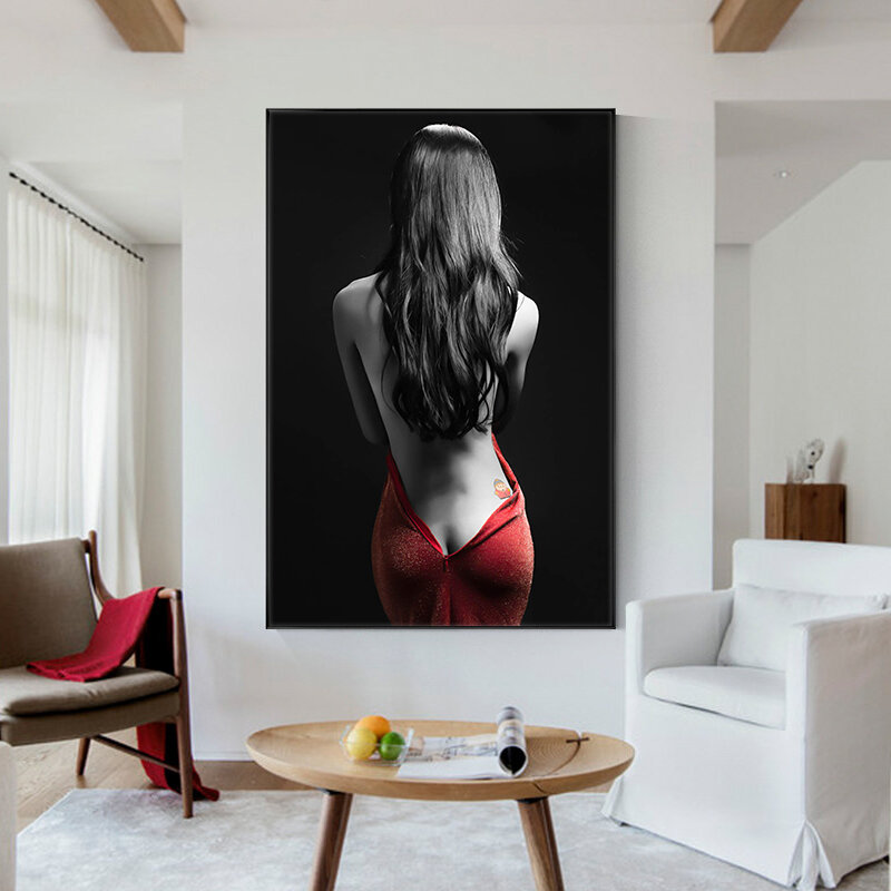 Modern Half Nude Women Canvas Paintings Sexy Naked poster e stampe Cuadros Wall Art Pictures for Living Room Home Decoration