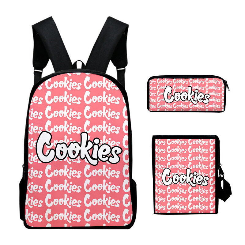 Creative Fashion Trendy Cool Kids 3D Print 3pcs/Set pupil School Bags Laptop Daypack Backpack Inclined shoulder bag Pencil Case