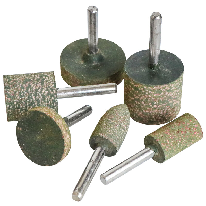 6mm Shaft Mounted Sesame Rubber with Abrasive Grinding Head for Mold Polishing Rotary Power Tools