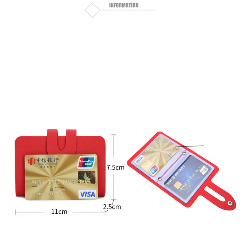 Держатель для визиток и кредитных карт с защитой от кражи, модный тонкий кошелек из искусственной кожи с кармашком для мелочи