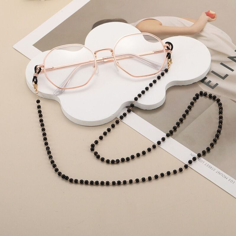 Corrente de óculos vintage para mulheres, joias boêmias, corrente elegante máscara, cordão cobre, óculos de cristal