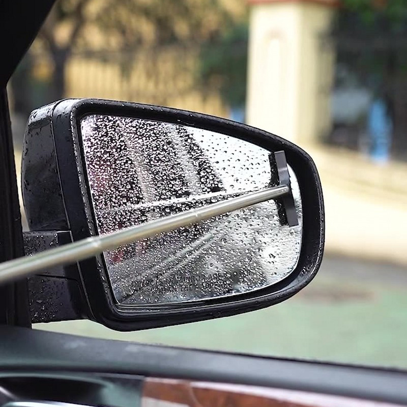 Выдвижной резиновый ракель для очистки зеркало заднего вида автомобиля, портативный, для удаления дождя