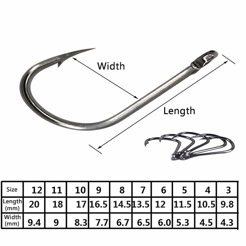 High Carbon Steel Fishing Hooks Barbed Fish Hooks Set For Saltwater Freshwater Gear