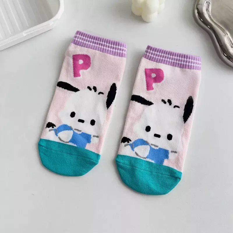 Sanrio Pochacco Socken Frauen Frühling dünne Cartoon kurze Rohr niedlichen Cartoon Baumwolle Deodorant Student Mädchen lässig kurze Socken