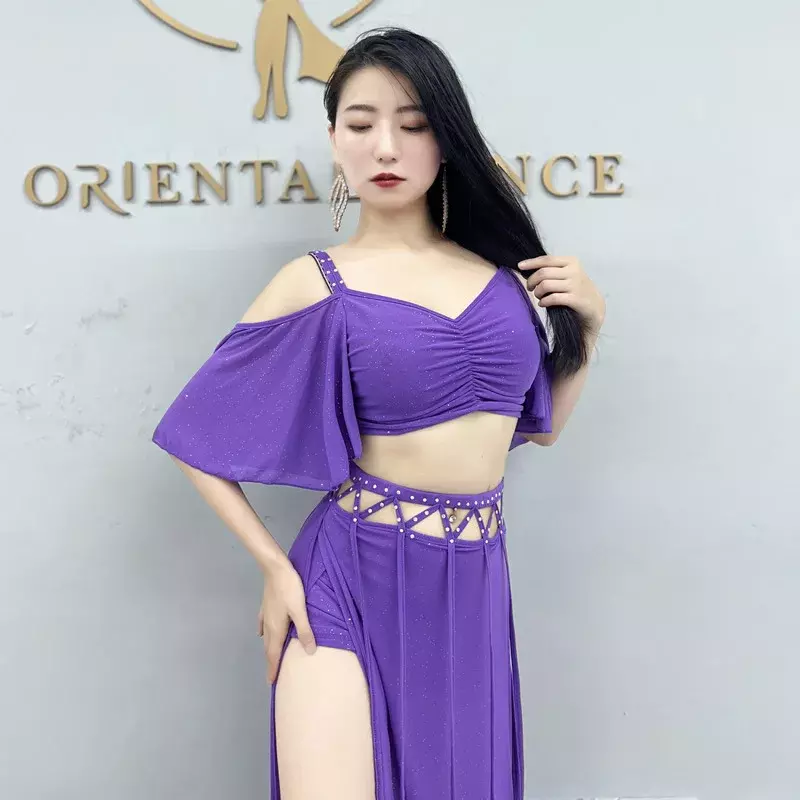 Belly Dance costume set High Waist Split Long Skirt Practice Clothes Female Adult Oriental Dancing Performance Woman Clothing