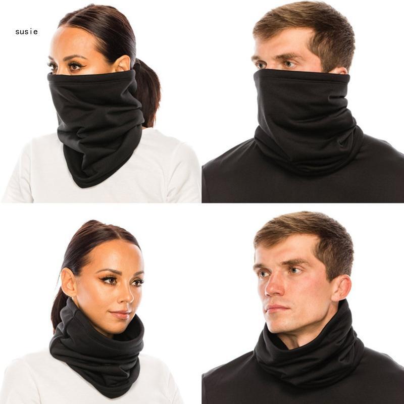 X7YA Unisex Fleece Neck Warmer Windproof Winter Gaiter Cold Weather Face Mask