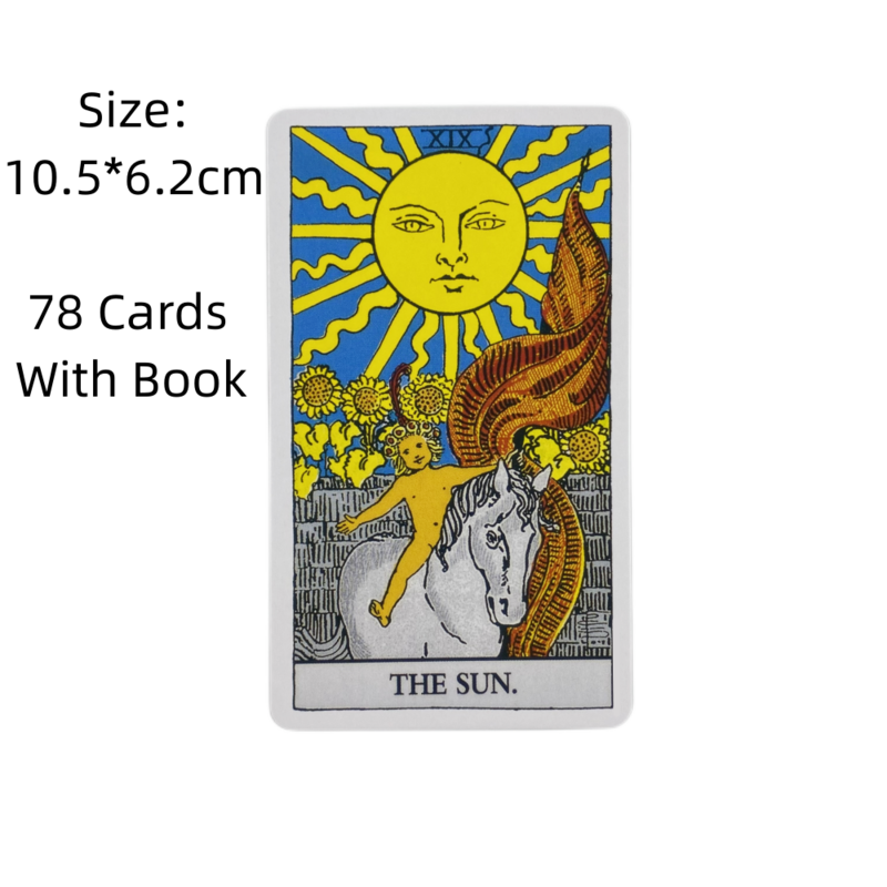 종이 가이드북이 있는 라이더 타로 카드 A 78 덱, 오라클 영어 점판, Borad 게임