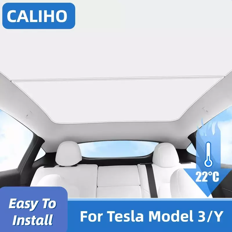 Pára-sóis para Tesla Model 3, teto solar Highland, fivela de pano de gelo, Sun Pare Glass, acessório de clarabóia frontal traseira, modelo Y 2021-23, pano de gelo, 2024