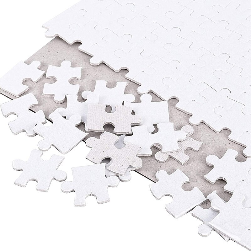 20 Sets Blank Sublimation A4 Jigsaw Puzzle With 120 Pcs DIY Heat Press Transfer Puzzle Pearl Puzzle Blank Puzzle