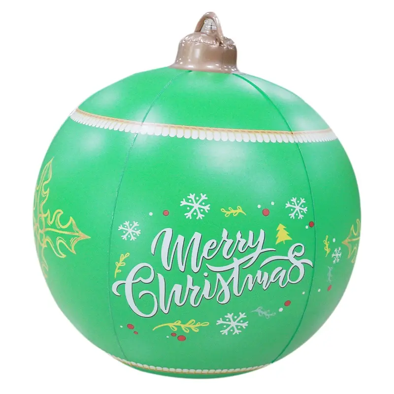 Bolas de Navidad inflables para exteriores, decoraciones navideñas con luz LED, accesorios para el hogar, novedad