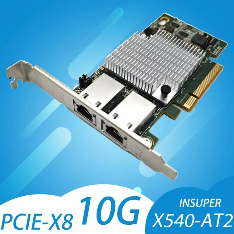 10G Double Port Ethernet Card X540-T2 Nework Extend Adapter For Windows Server 2012R220620192022 Network Card Q6Y0