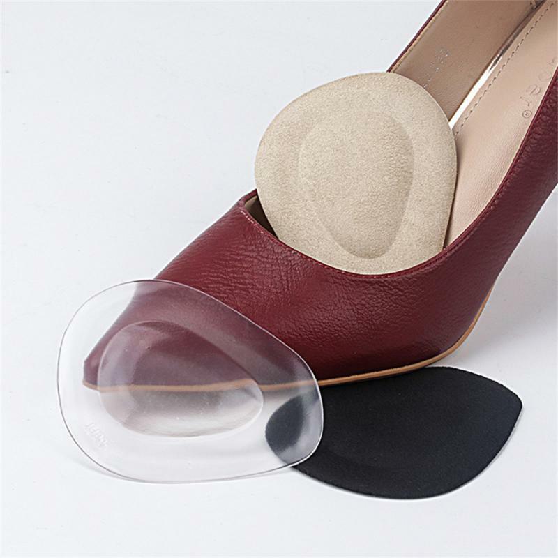 1/2/3PAIRS Half-size Pad Shoe Size Imitation Leather Velvet Forefoot Pad Cushion/cushion Foot Pad Anti-heel Transparent Heel Pad