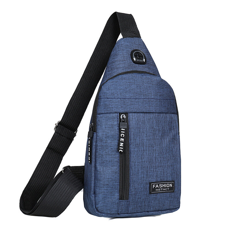 MIjia New Men's Bag Solid Color Men's Chest Bag Outdoor Casual Fashionable Small Satchel Fashion Oxford Cloth Shoulder Bag