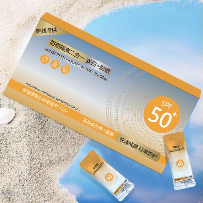 Protector solar Spf50 3 en 1, crema blanqueadora de la piel, antiedad, antiquemaduras, W4W9