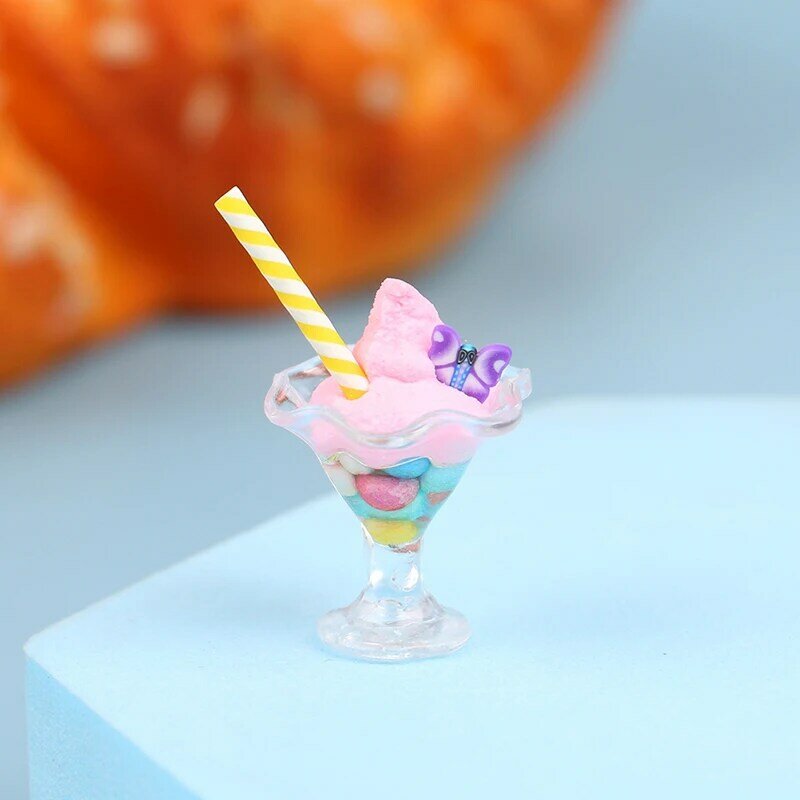 Maison de poupée modèle de crème glacée Miniature 1:12, 1 pièce, scène de bricolage, accessoires alimentaires de cuisine pour décoration de maison de poupée, jouets de jeu pour enfants