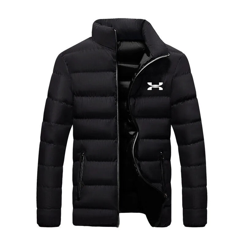 Abrigo de algodón con cuello alto para hombre, abrigo grueso y cálido, Color sólido, estilo callejero, a la moda, XS-4XL, novedad de invierno, 2023