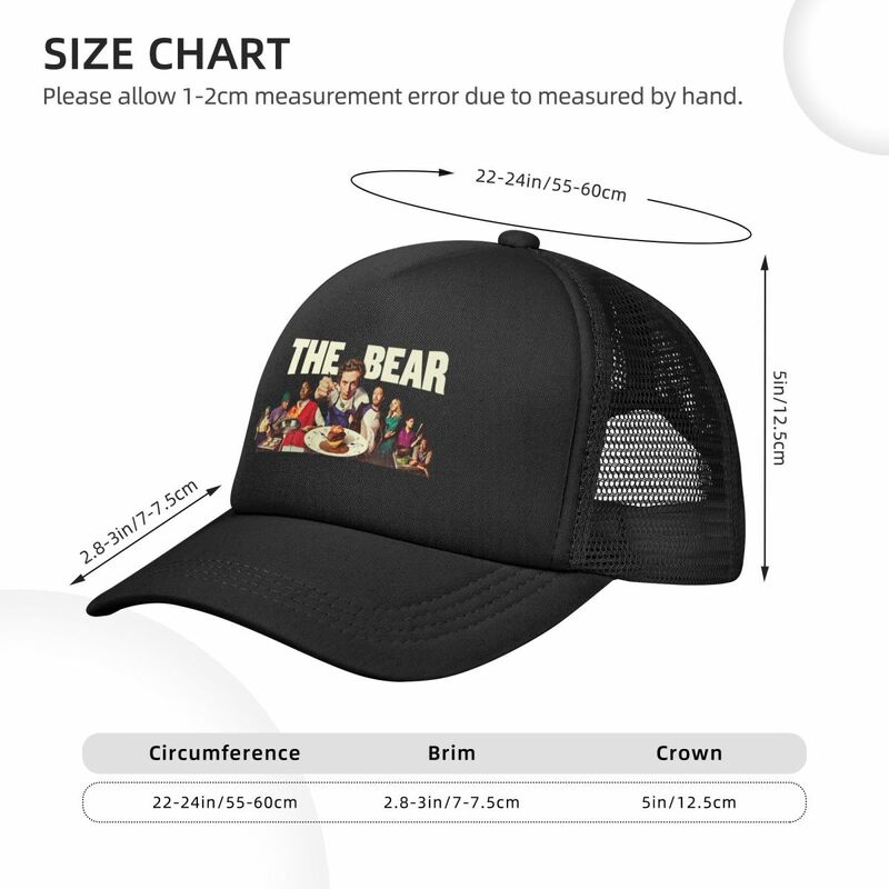 Casquette de baseball de la série télévisée The Bear, chapeaux en maille, casquettes unisexes à visière d'été