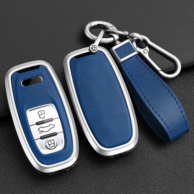 غطاء علبة مفاتيح ذكية عن بعد للسيارة ، ملحقات سلسلة المفاتيح ، غلاف ، أودي A1 ، A3 ، A4 ، A5 ، A6 ، A7 ، A8 ، كواترو ، Q3 ، Q5 ، Q7