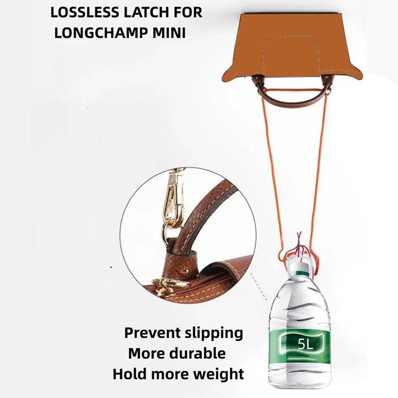 3PCS/set Bag Strap for Longchamp Bag Shoulder Strap Dumpling Crossbody Perforated Conversion Accessories for Punch-free Bag Stra