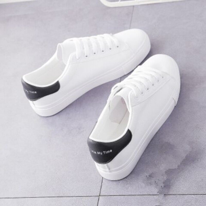 Comemore-Baskets blanches élégantes en cuir pour femmes, chaussures décontractées, couleur unie, nouvelle collection printemps 2024