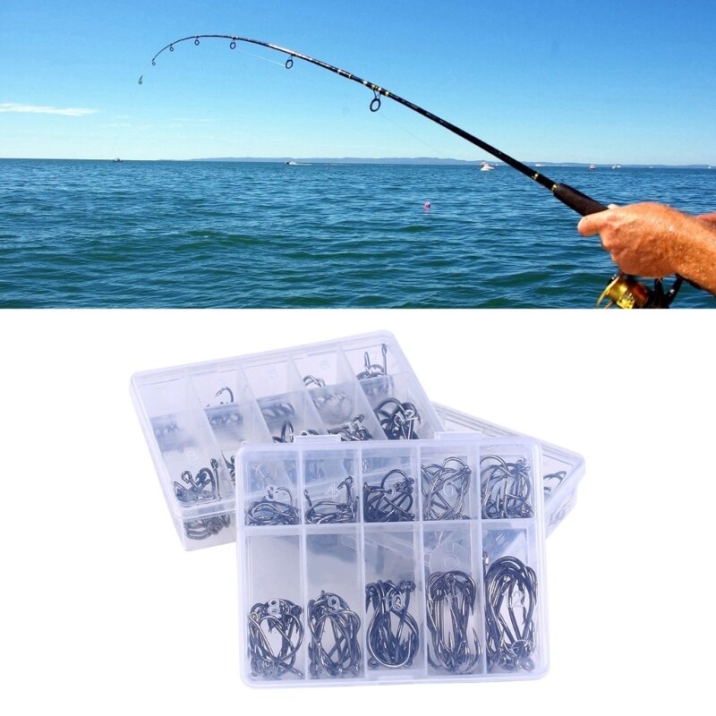 11UE, 100/500 шт., стальные колючие рыболовные крючки, круглые крючки для карпа, крючки для морской и пресноводной рыбалки, для