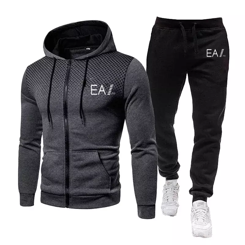 2024 New Spring and Autumn Men's Sets Hoodies+Pants Harajuku Sport Suits Casual Sweatshirts Tracksuit Brand Sportswear 2-Piece