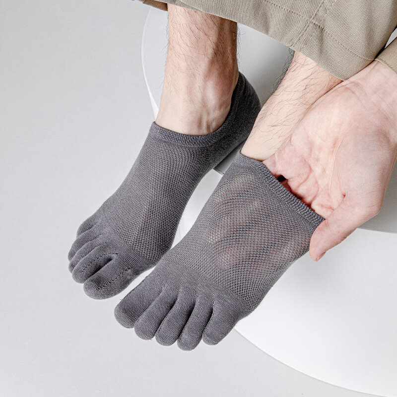 Calcetines de malla transpirables para hombre, calcetín informal, suave, absorbente de sudor, alta calidad, 1 par