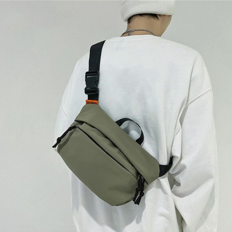 Повседневная мужская нагрудная сумка, простая Стильная вместительная сумка через плечо, спортивный стиль, нейлоновый спортивный рюкзак для улицы