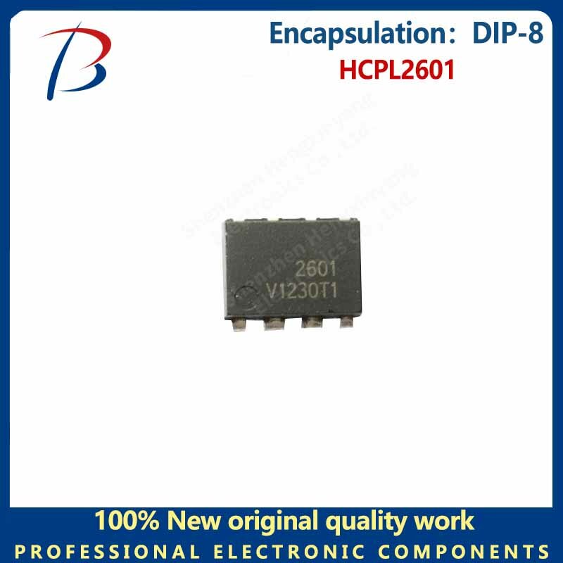 Optocoupler Saída Lógica Patch Sensor, Pacote DIP-8, HCPL2601, 10pcs